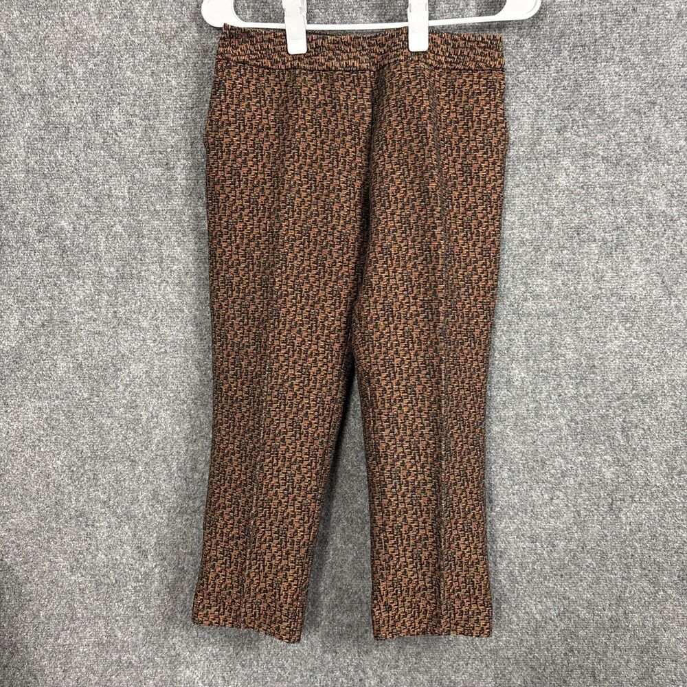 Boden Bistro Crop Pants Womens Size 4 Multi Color Knit Artsy City Preppy Money